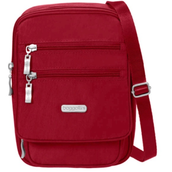 Baggallini Handbags - Baggallini Red Journey Crossbody Bag